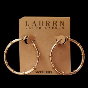 Lauren By Ralph Lauren Gold Hoop Earrings